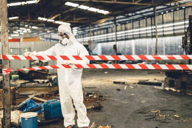 Professional Biohazard Cleanup technician working in Powell, WY